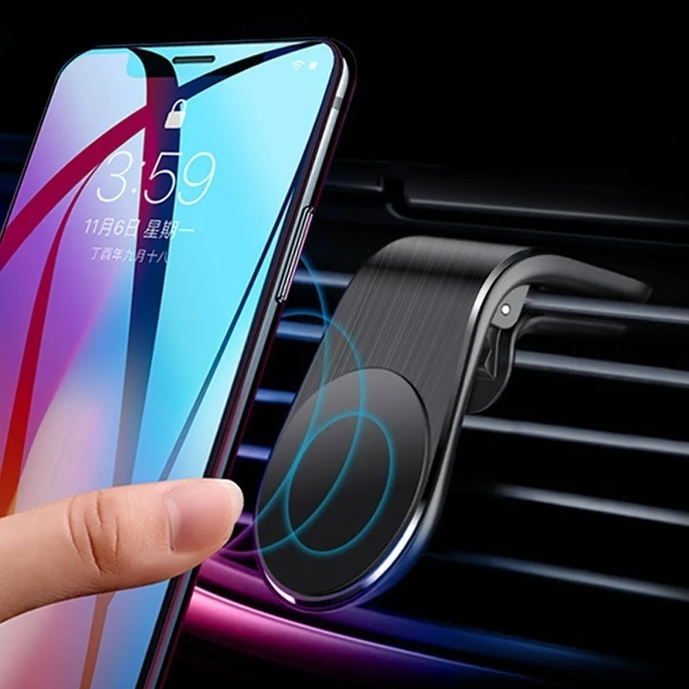 Magnetic Phone Holder For Car Vent - 1個入り マグネット式車載スマホホルダー ミニ エアコン吹き出し口用 マグネットマウント モバイルGPS対応