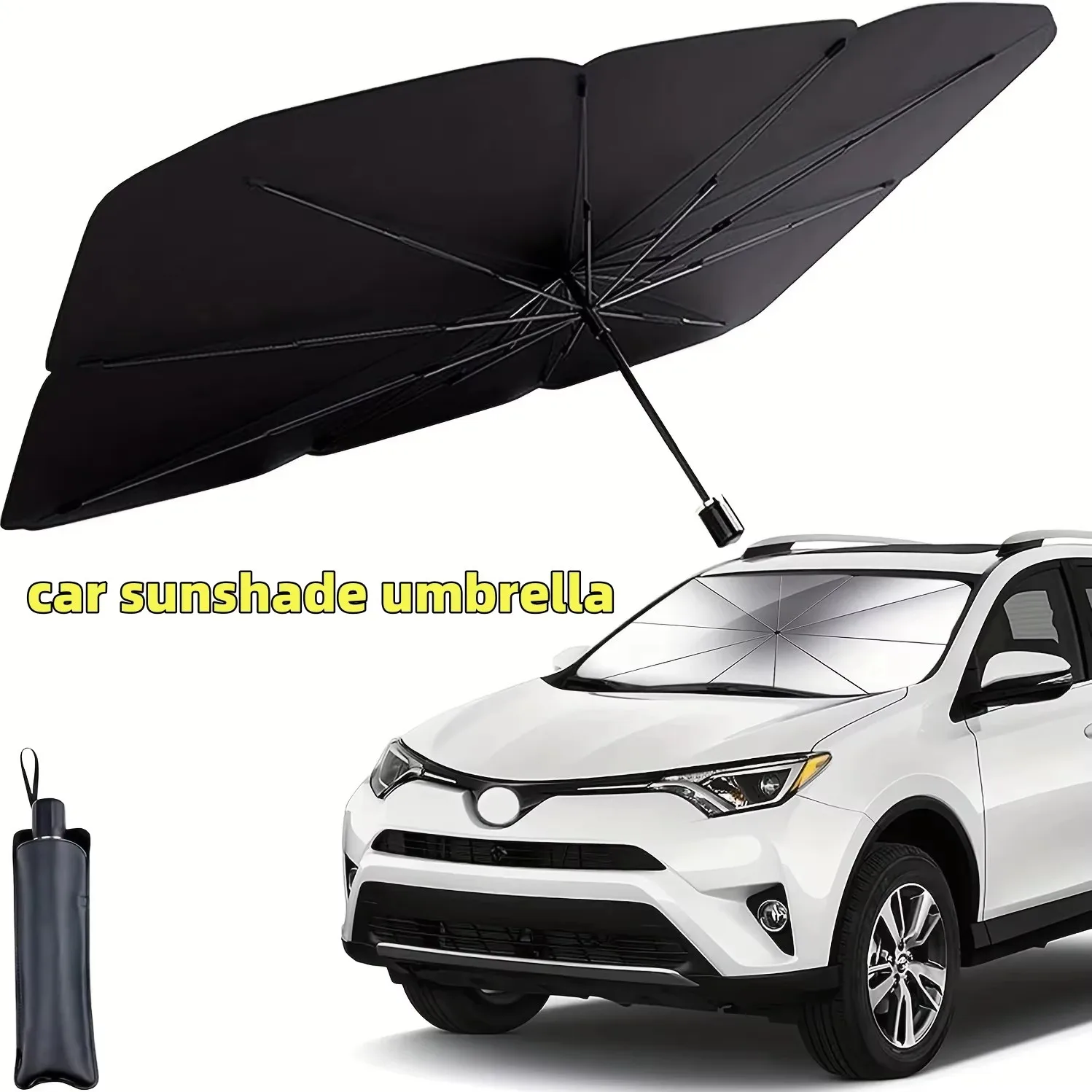 Car Sunshade Windshield Umbrella Foldable - 多目的便利な折りたたみ式車のフロントガラスサンシェードインテリアプロテクターアクセサリーパーツ自動車パラソル傘フロントカバー