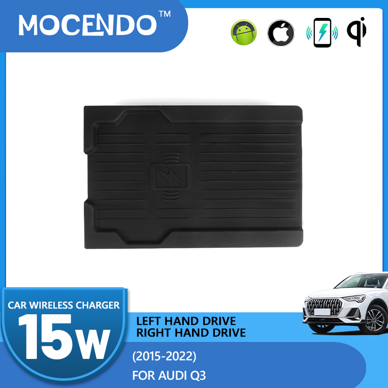 Wireless Car Charger Mount Fast Charging - ワイヤレスカーチャージャー 15W 急速充電パッド アウディQ3 2016-2022 2015用
