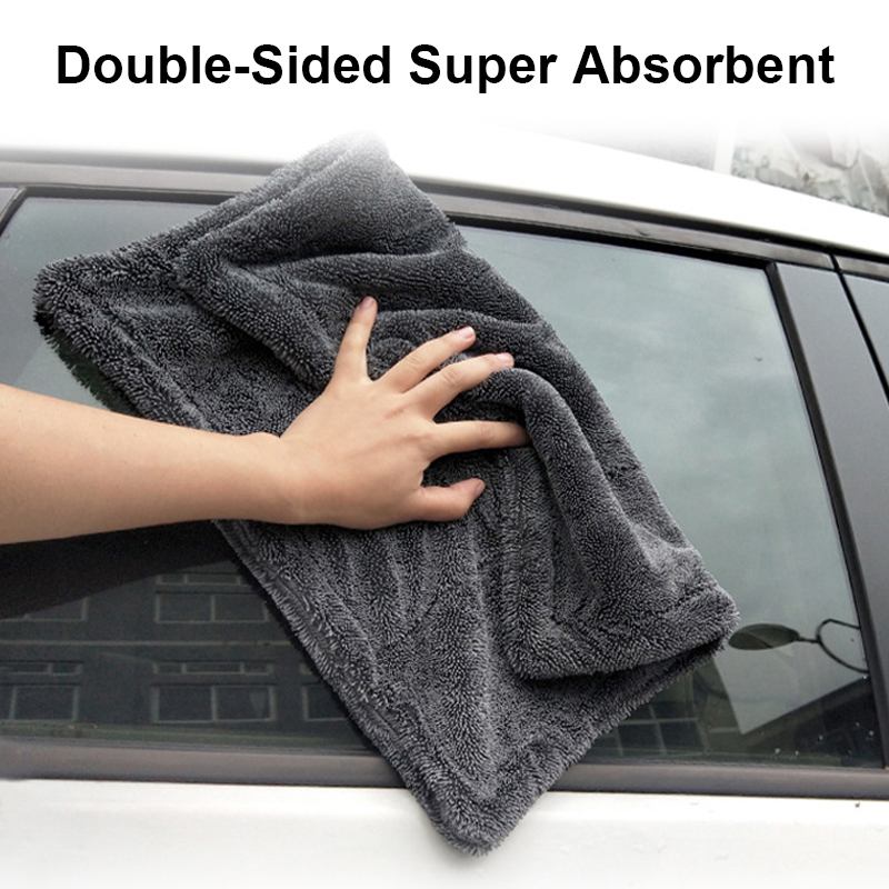 洗車タオル 1200GSM 両面タオル カーディテイリング  - Microfiber Car Drying Towel Super Absorbent のレビューと価格