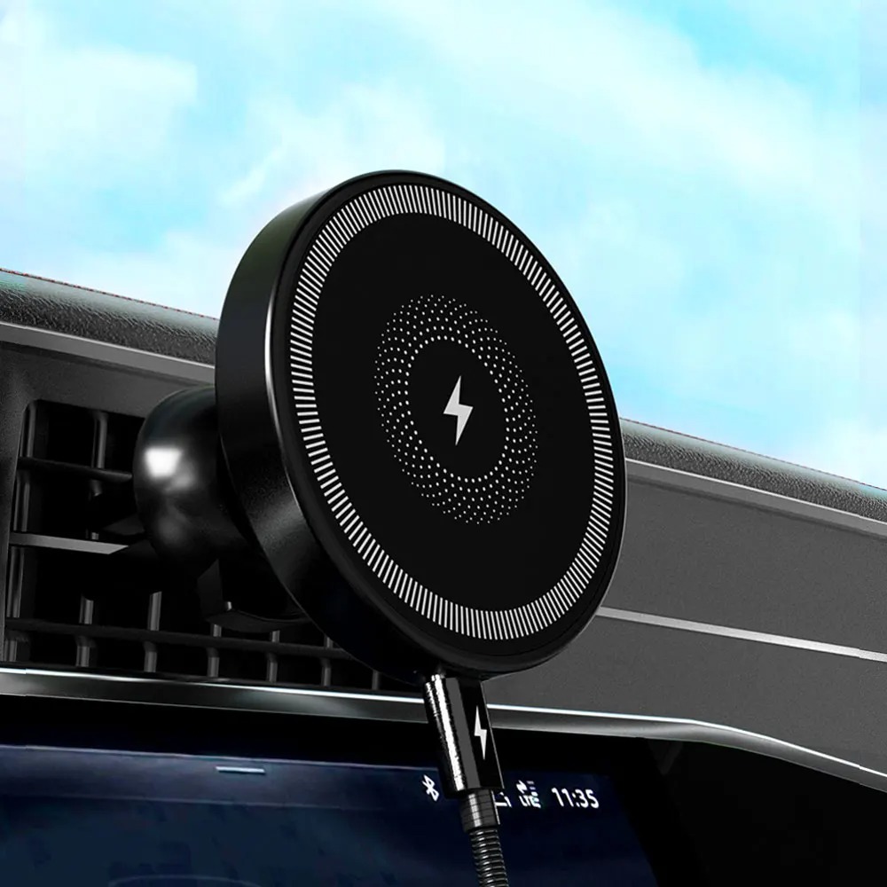 マグネット式ワイヤレス車載充電器 エアコン吹き出し口用スマホ - Magnetic Phone Holder For Car Vent のレビューと価格