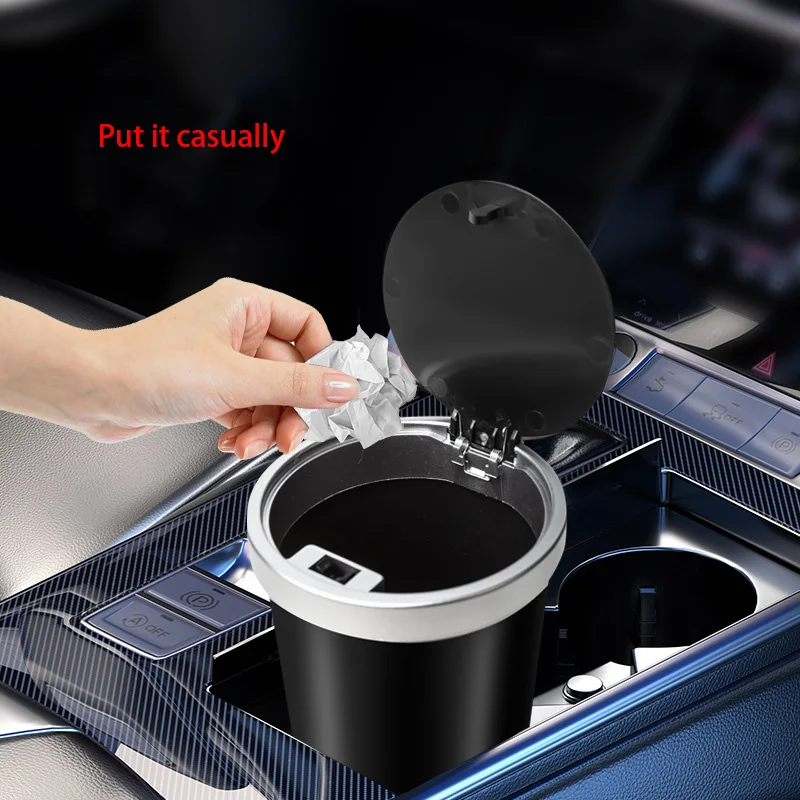 カップホルダー用 収納コンパクト 漏れ防止 ミニ車用ゴミ箱  - Waterproof Car Trash Can With Lid のレビューと価格