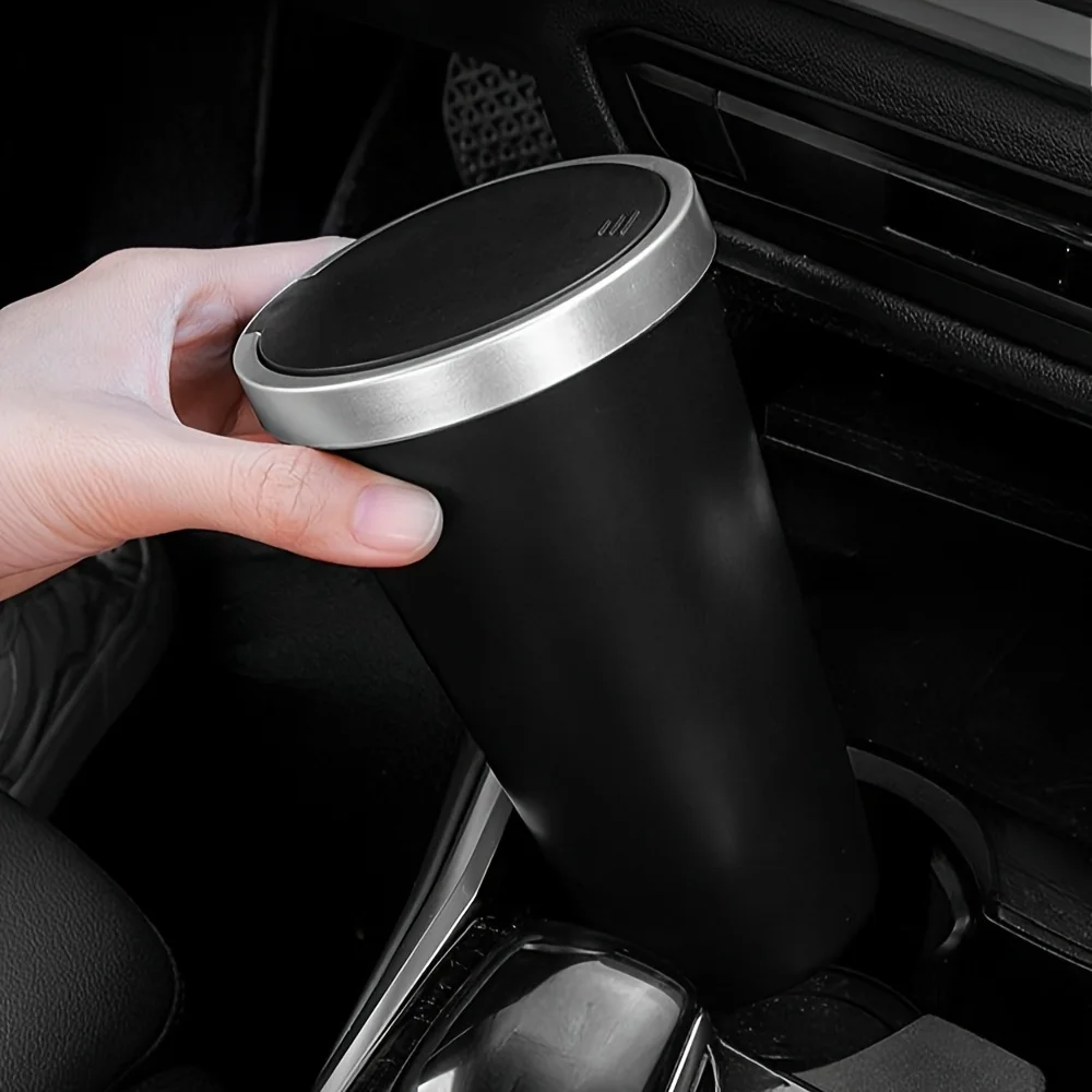 カップホルダー用 収納コンパクト 漏れ防止 ミニ車用ゴミ箱  - Waterproof Car Trash Can With Lid のレビューと価格