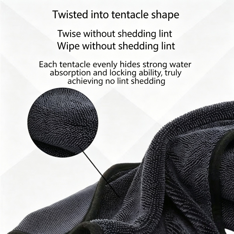1300GSMツイストループマイクロファイバー車用乾燥タオル - Microfiber Car Drying Towel Super Absorbent のレビューと価格