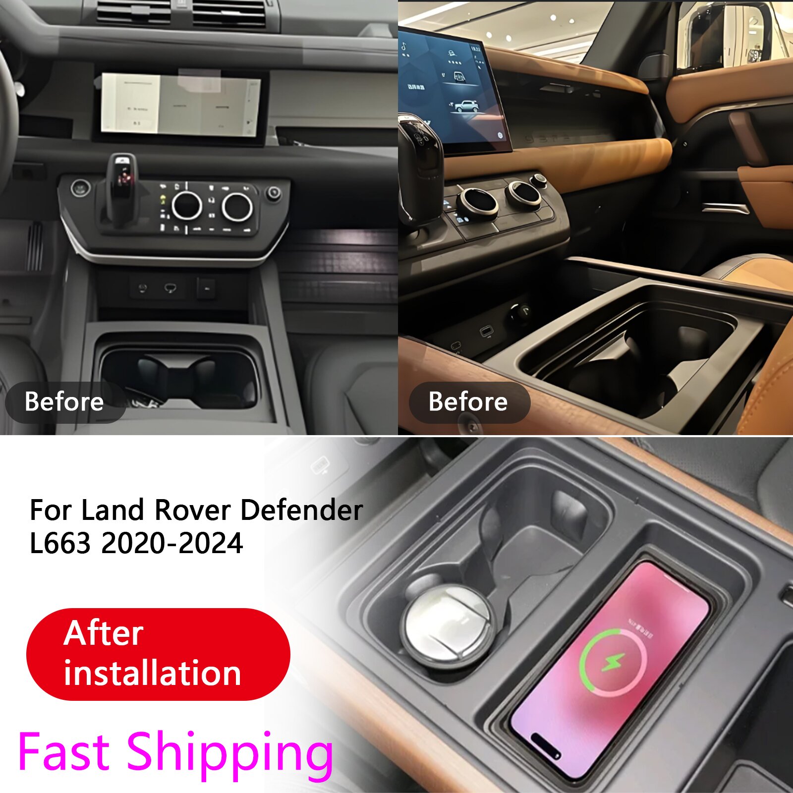 ランドローバー レンジローバー ディフェンダー 2020-2 - Wireless Car Charger Mount Fast Charging のレビューと価格