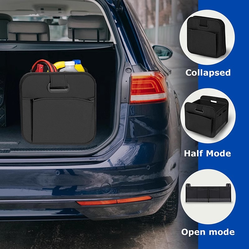 折りたたみ式ポータブルカートランク収納ボックス、サイドネット - Car Trunk Organizer Foldable Storage Box のレビューと価格