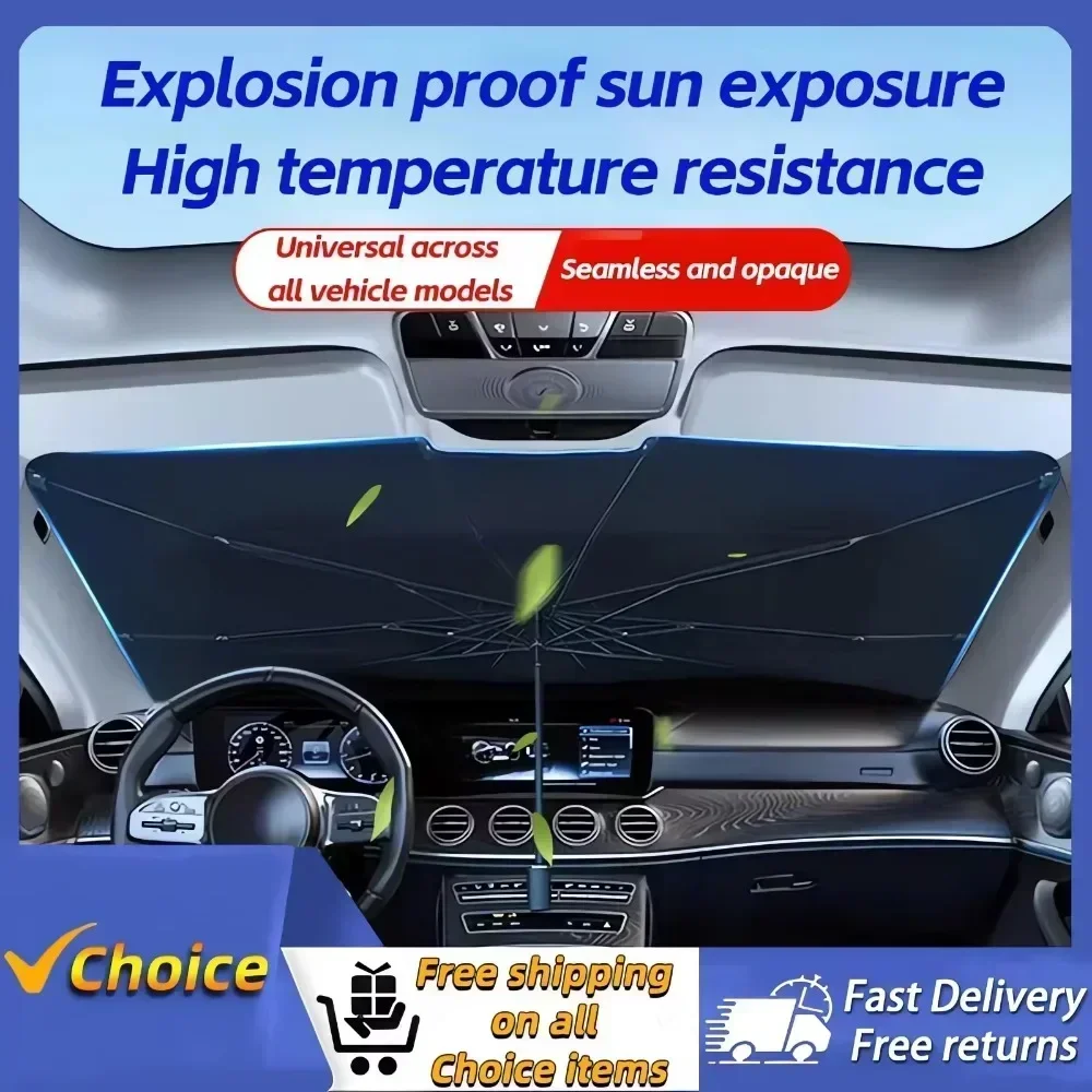 車用サンシェード、折りたたみ式傘型サンシェード/カバー（ほと - Car Sunshade Windshield Umbrella Foldable のレビューと価格