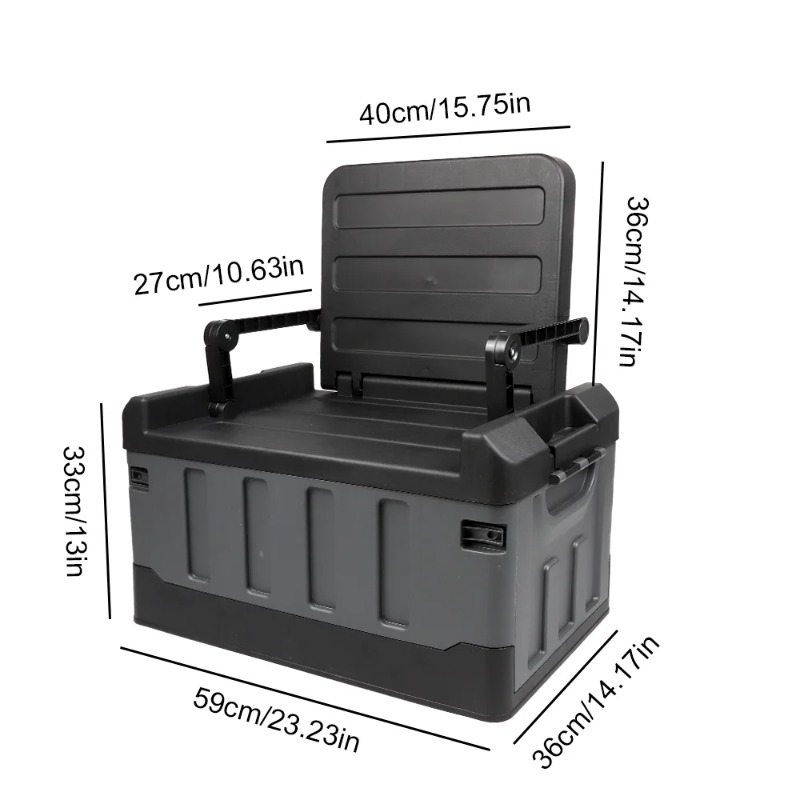 大型折りたたみ収納ボックスポータブル防水コンテナ屋外ケース耐 - Car Trunk Organizer Foldable Storage Box のレビューと価格