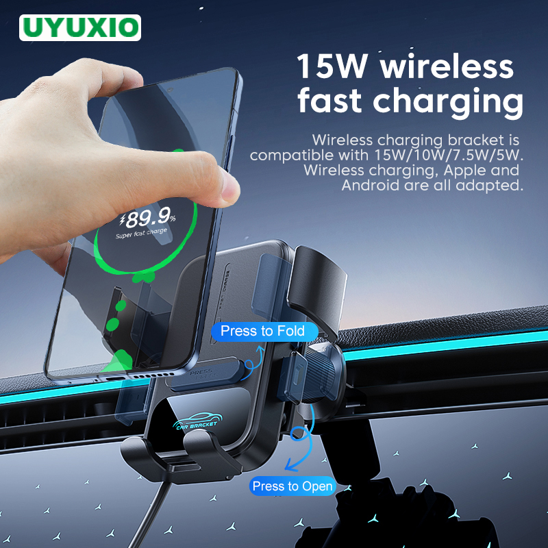 UYUXIO エアベント車載ホルダー 15W急速充電 ワイヤ - Magnetic Phone Holder For Car Vent のレビューと価格