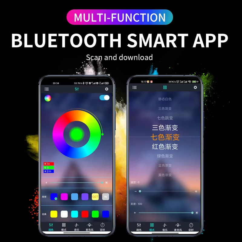 RGB バックライトリモートアプリ音楽制御自動装飾ランプネオ - Led Ambient Interior Car Lights App Control のレビューと価格