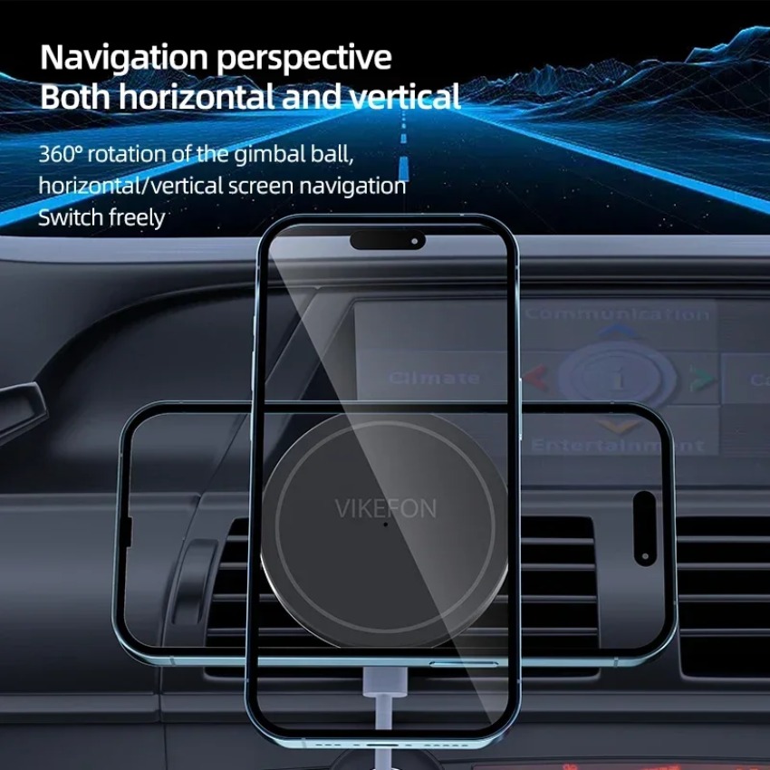 車用ワイヤレス充電器磁気電話ホルダーエアベントクリップマウン - Magnetic Phone Holder For Car Vent のレビューと価格