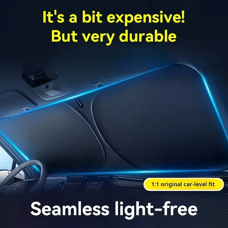 車のフロントガラスサンシェードカバー折りたたみ式フロントウィ - Car Sunshade Windshield Umbrella Foldable のレビューと価格