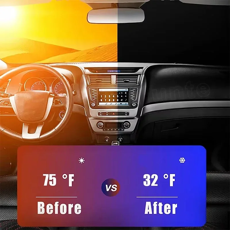 車のフロントガラスサンシェードカバー折りたたみ式フロントウィ - Car Sunshade Windshield Umbrella Foldable のレビューと価格