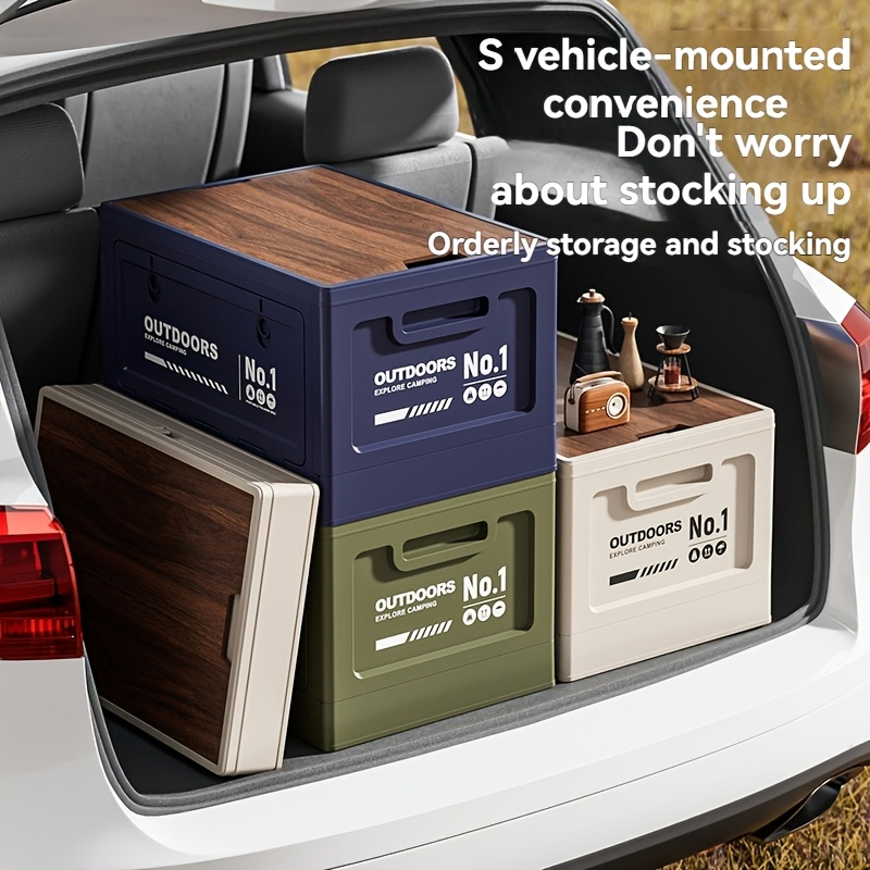 屋外キャンプ収納ボックス車のトランクオーガナイザーポータブル - Car Trunk Organizer Foldable Storage Box のレビューと価格