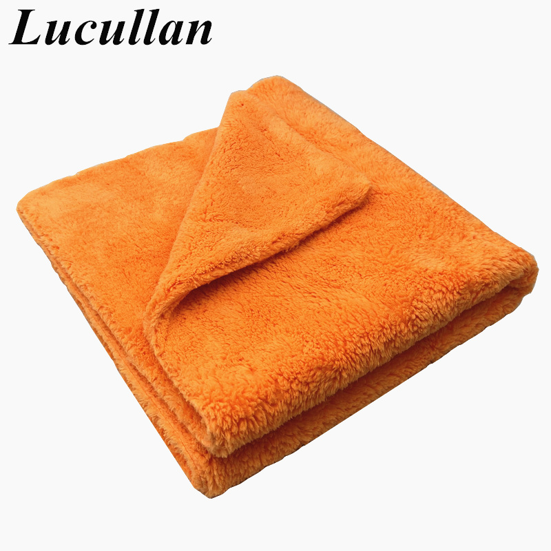 Lucullan 40 × 40 センチメートルオレンジ超厚 - Microfiber Car Drying Towel Super Absorbent のレビューと価格
